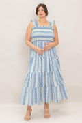 MIDSUMMER PETALS WOVEN MIDI DRESS