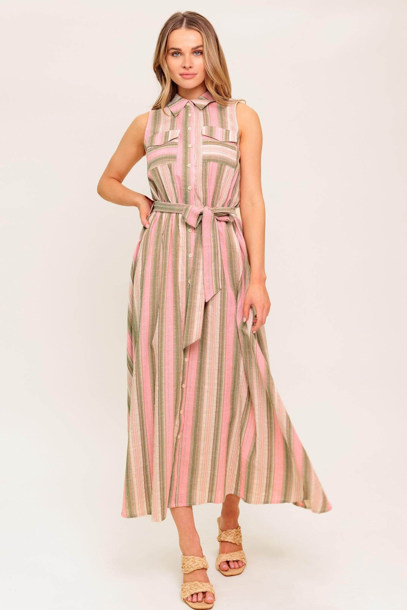 WIND ON MY SKIN WOVEN MIDI DRESS