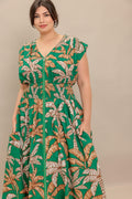 LUSH STILLNESS WOVEN MIDI DRESS