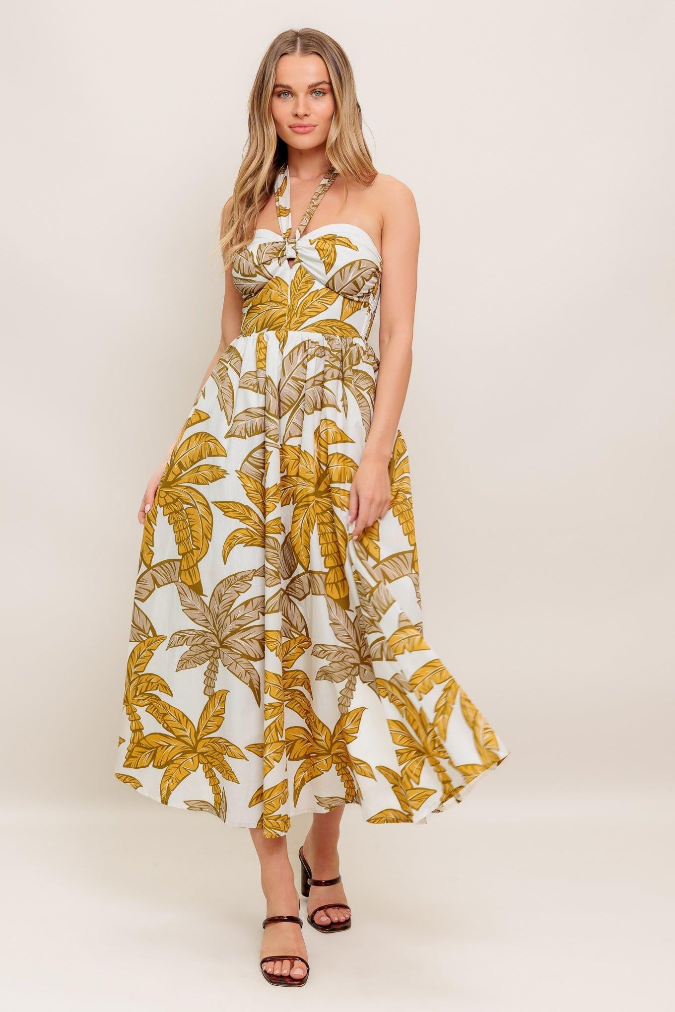 PETITE LOVE WOVEN MIDI DRESS