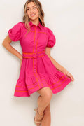 PARADISE FOUND WOVEN MINI DRESS
