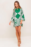 EMERALD TERRA TUNIC WOVEN MINI DRESS