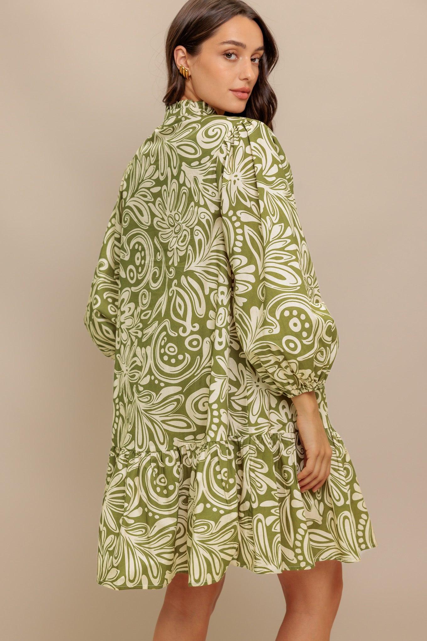 FLORENCE FLAIR WOVEN MINI DRESS