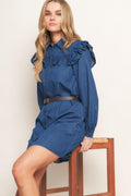 BLUEBIRD COWGIRL DENIM MINI DRESS