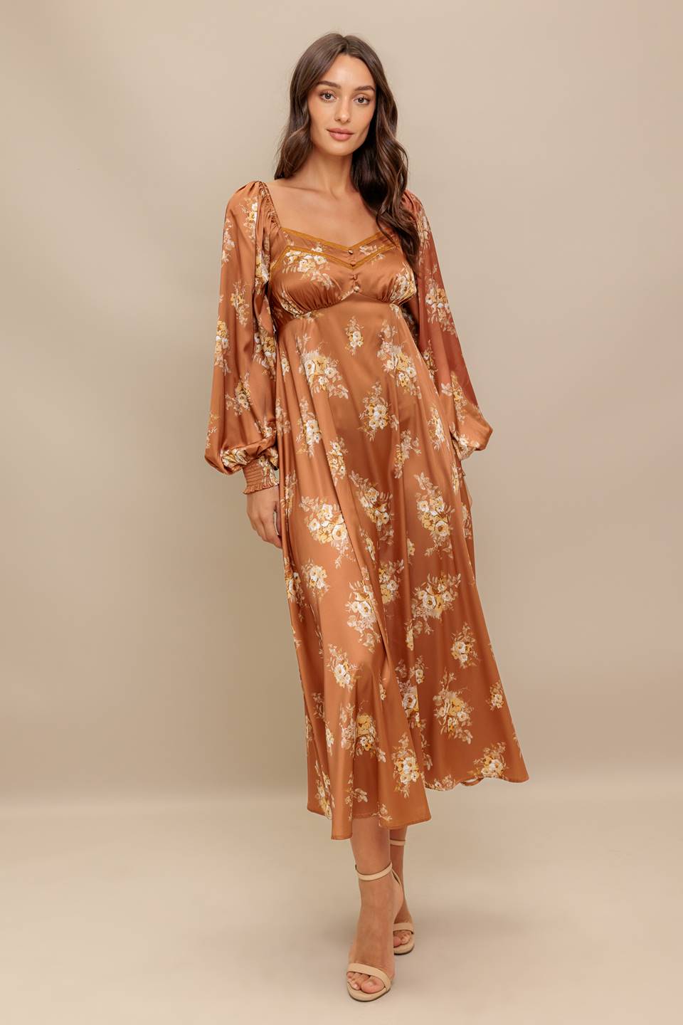 ENGLISH GARDEN WOVEN MIDI DRESS