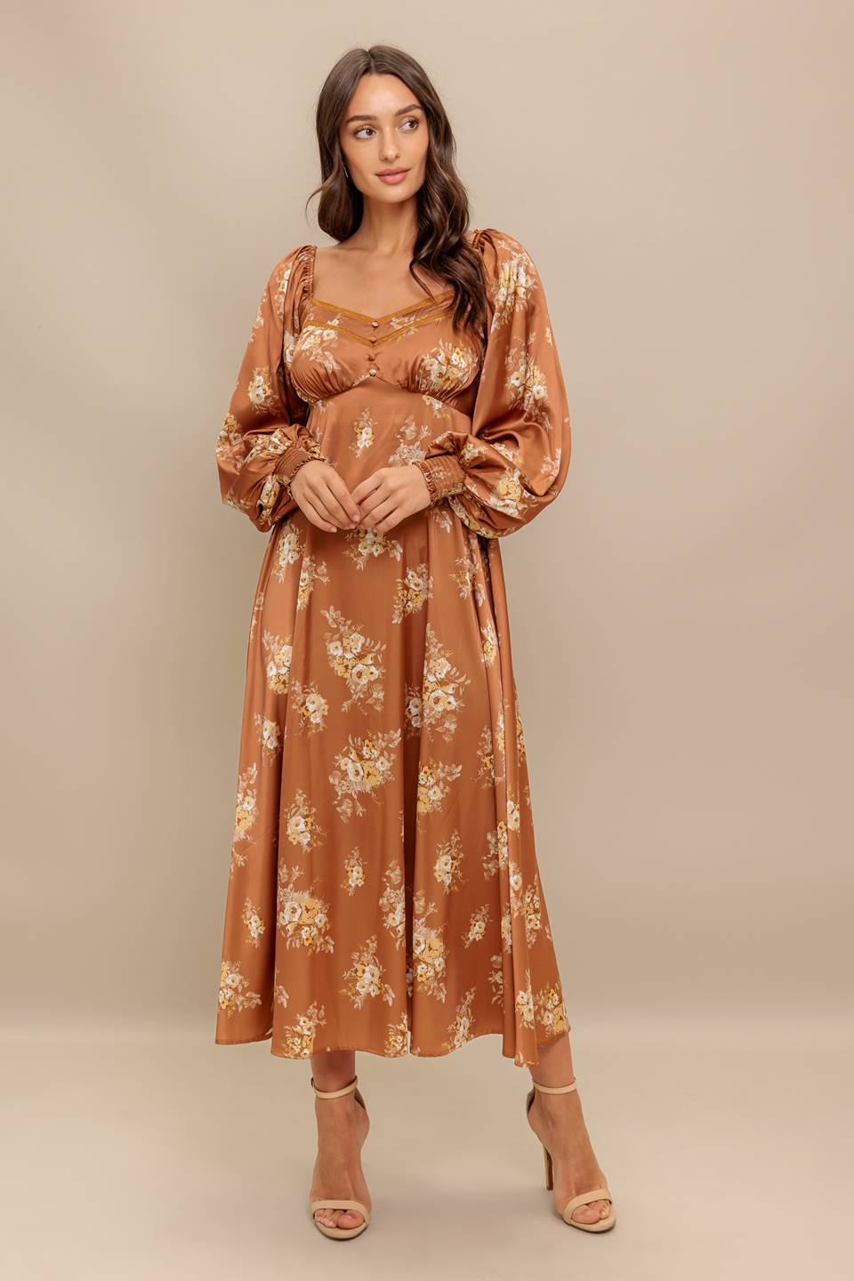ENGLISH GARDEN WOVEN MIDI DRESS