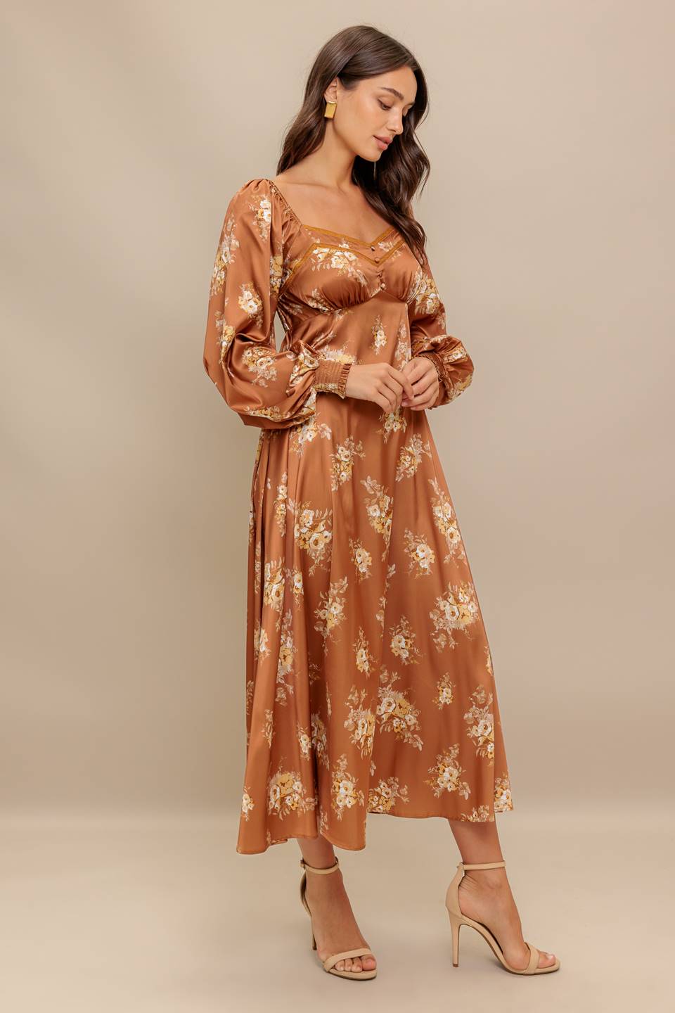 ENGLISH GARDEN WOVEN MIDI DRESS