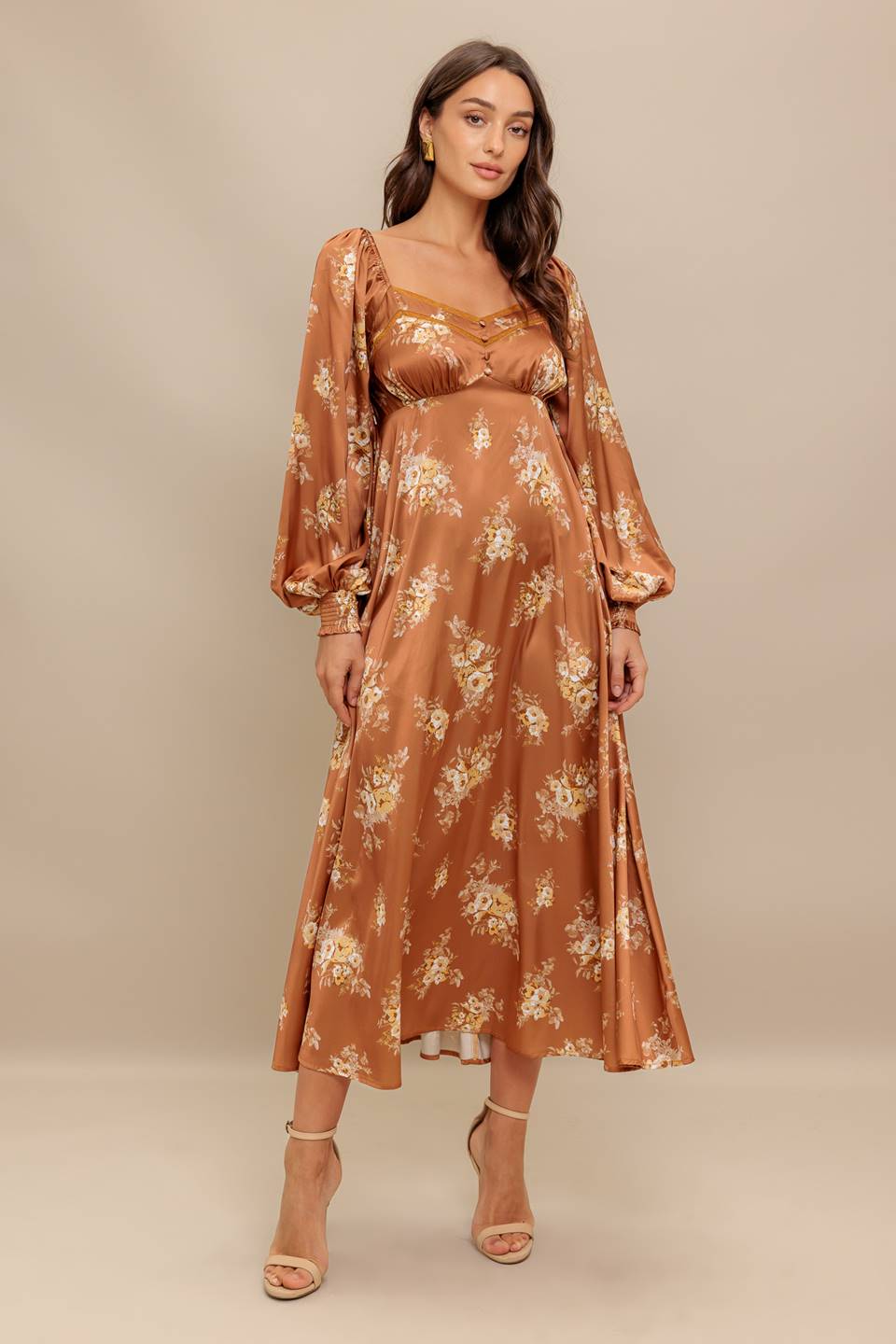 ENGLISH GARDEN WOVEN MIDI DRESS