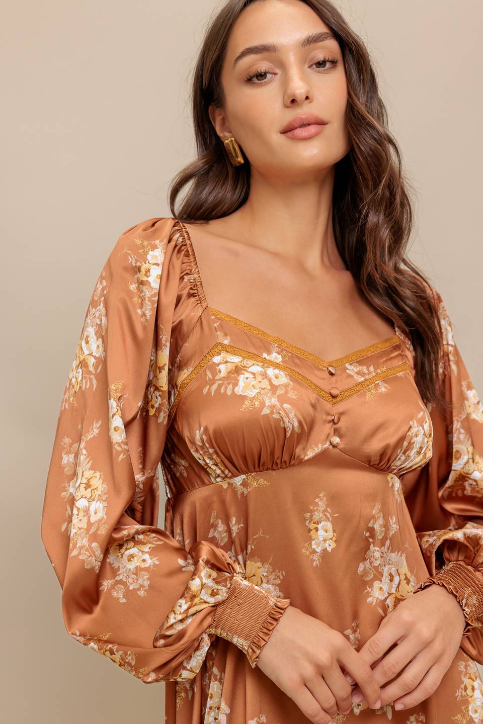 ENGLISH GARDEN WOVEN MIDI DRESS