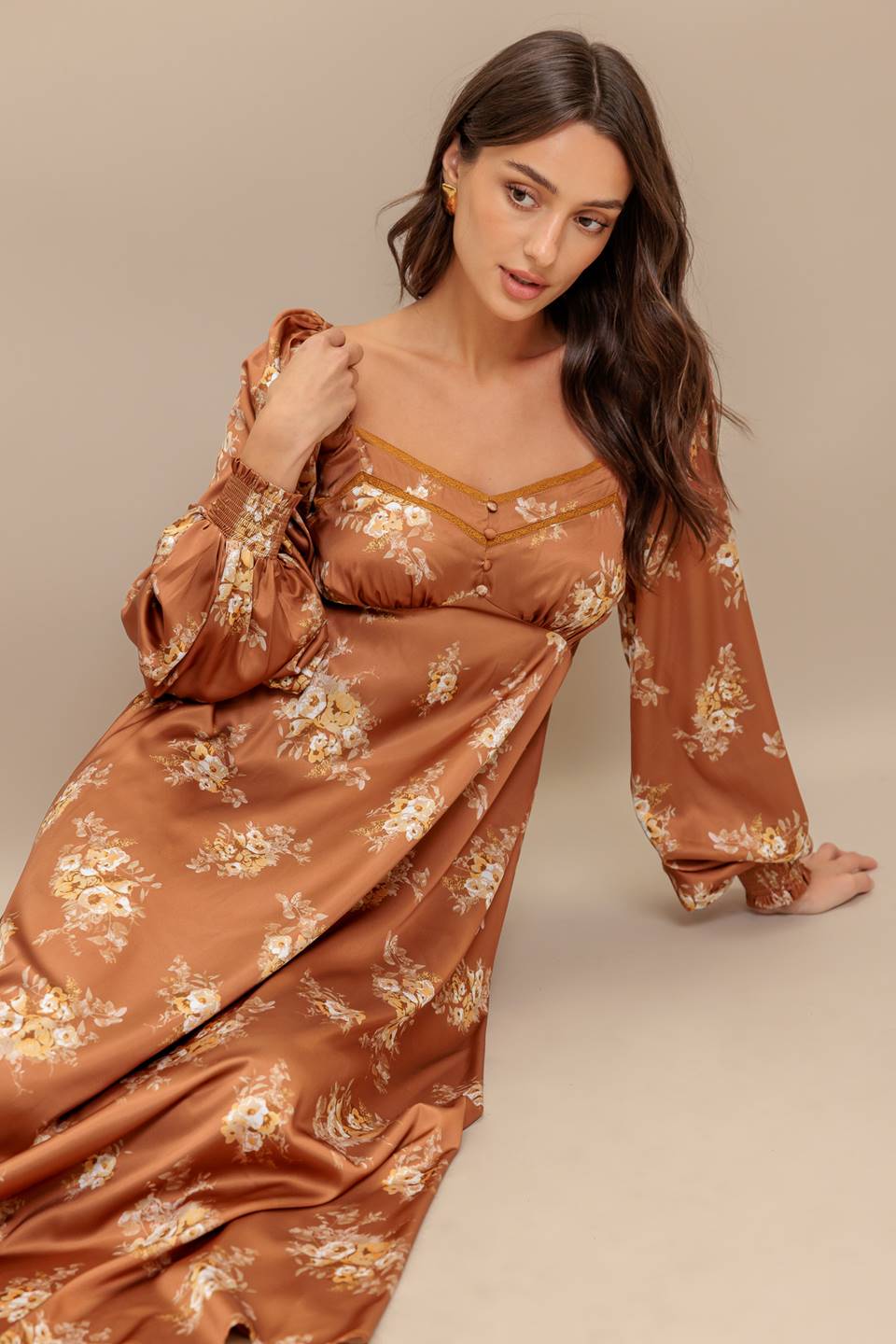 ENGLISH GARDEN WOVEN MIDI DRESS
