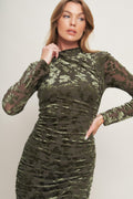 NIGHTSHADE GLAMOUR VELVET MIDI DRESS