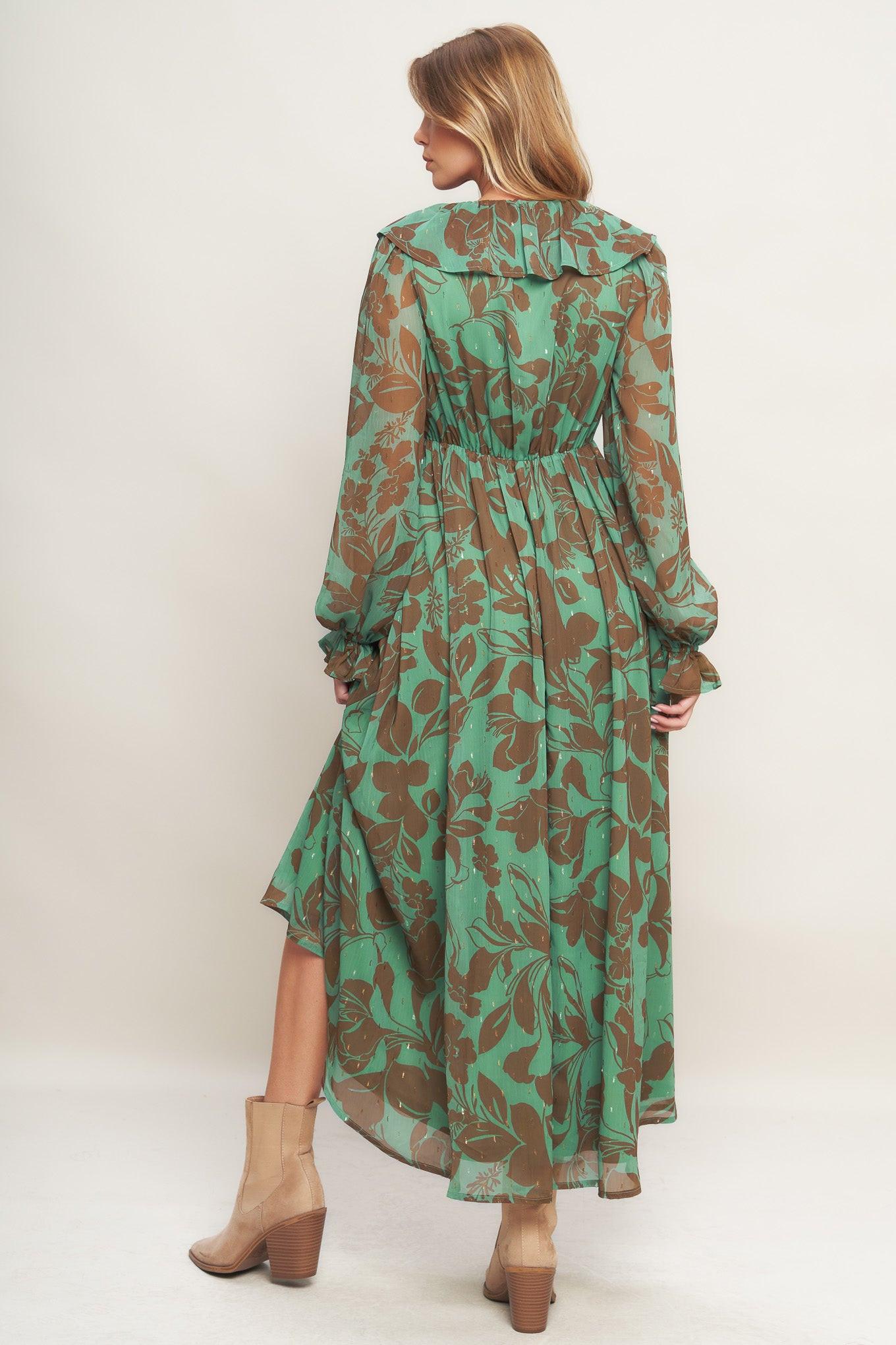 BOTANIC DREAMS WOVEN MAXI DRESS