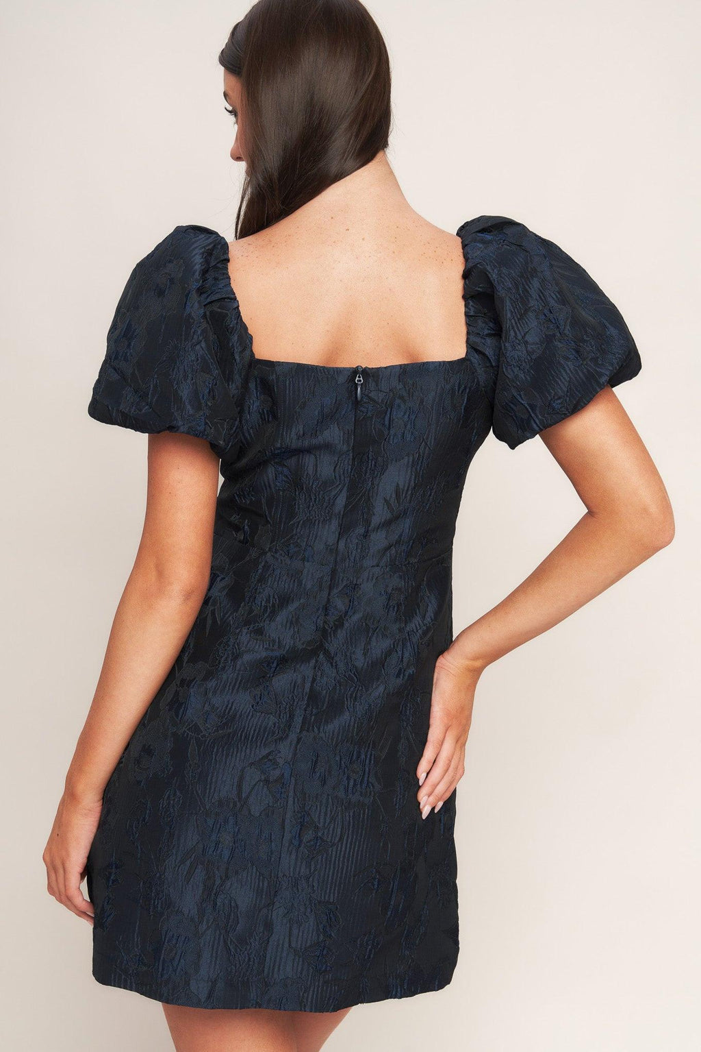 GOLDEN MOON WOVEN MINI DRESS