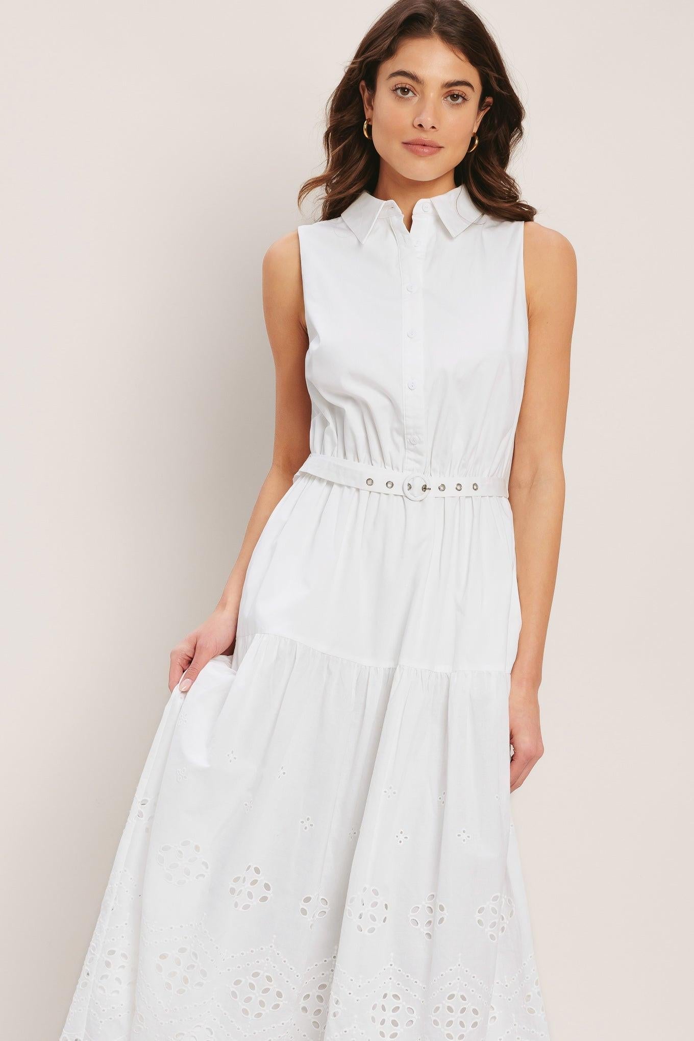 HAMPTONS SUMMER WOVEN MIDI DRESS