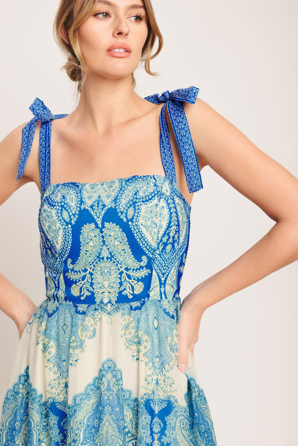 OCEAN TAPESTRY WOVEN MAXI DRESS