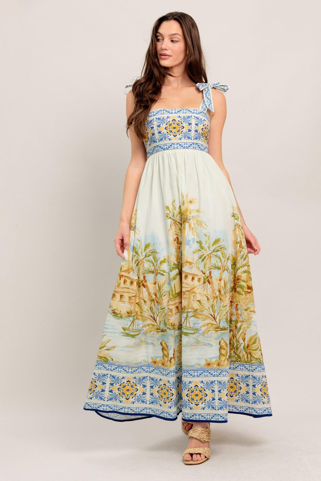 POSTCARD PERFECT WOVEN MAXI DRESS