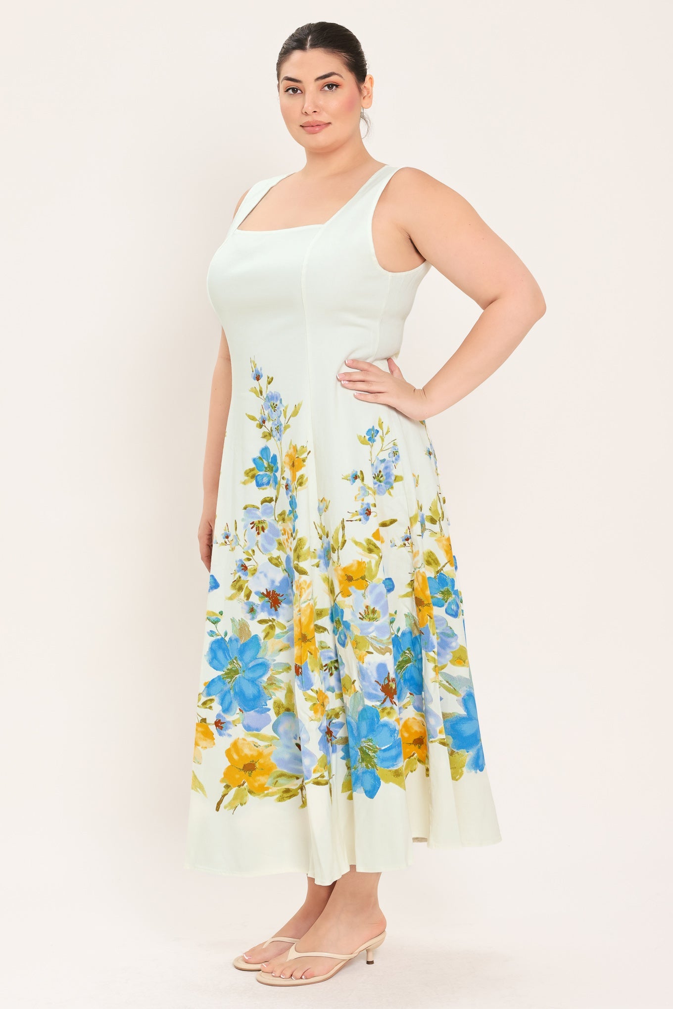 DREAMING OF THE COAST WOVEN MIDI DRESS