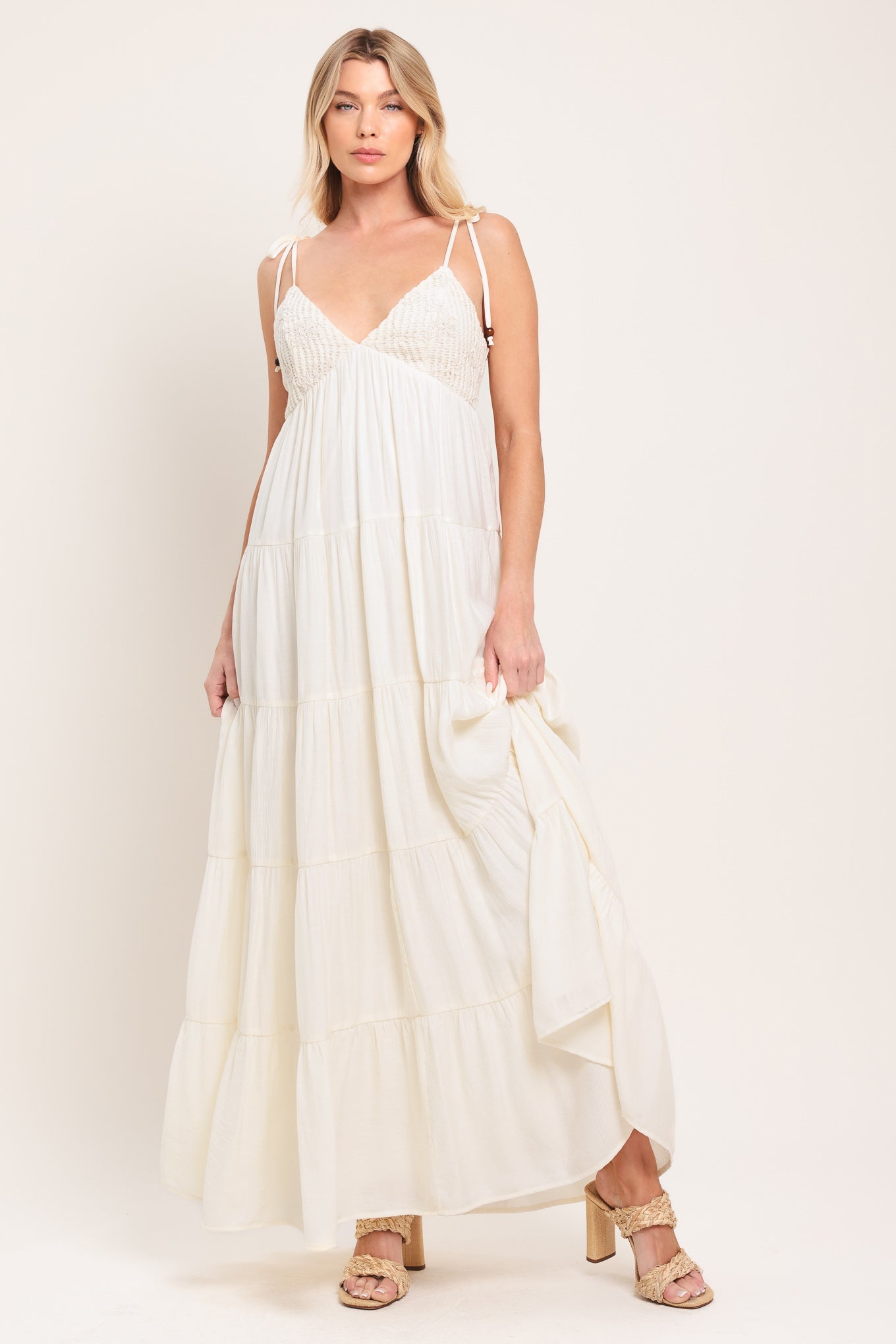 AZURE REVERIE WOVEN MAXI DRESS