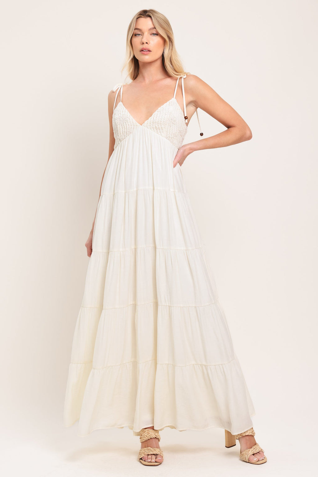 AZURE REVERIE WOVEN MAXI DRESS