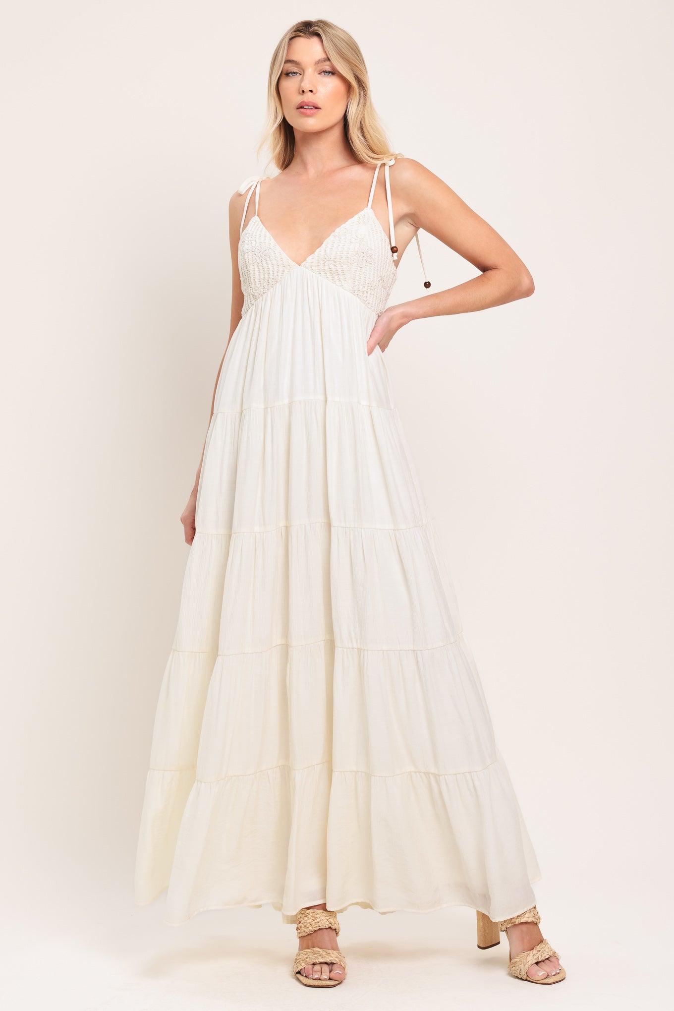 AZURE REVERIE WOVEN MAXI DRESS