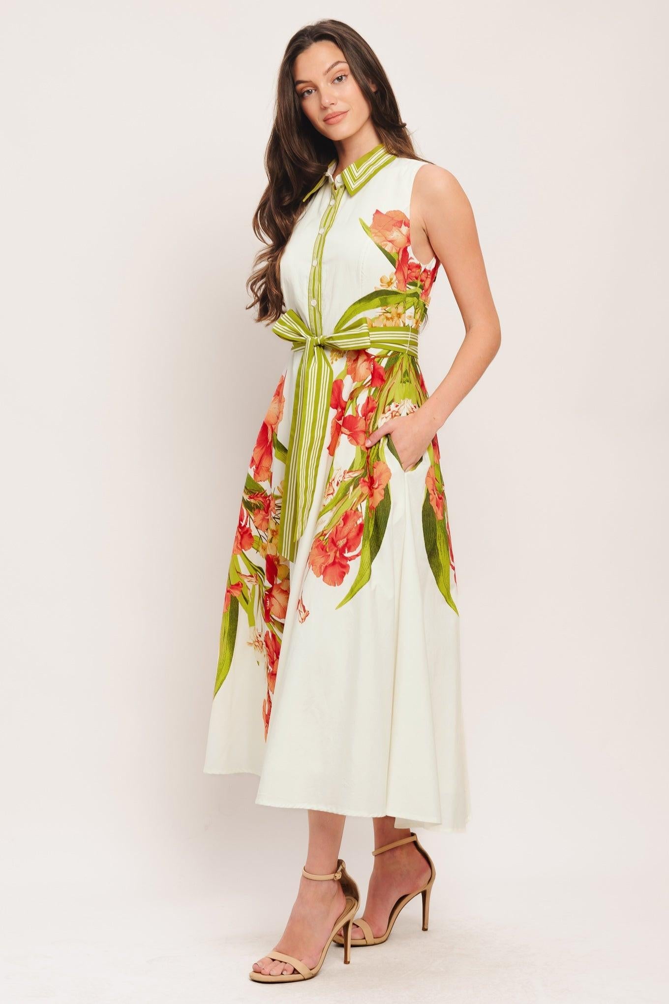 SPRING HEIRLOOM WOVEN MIDI DRESS