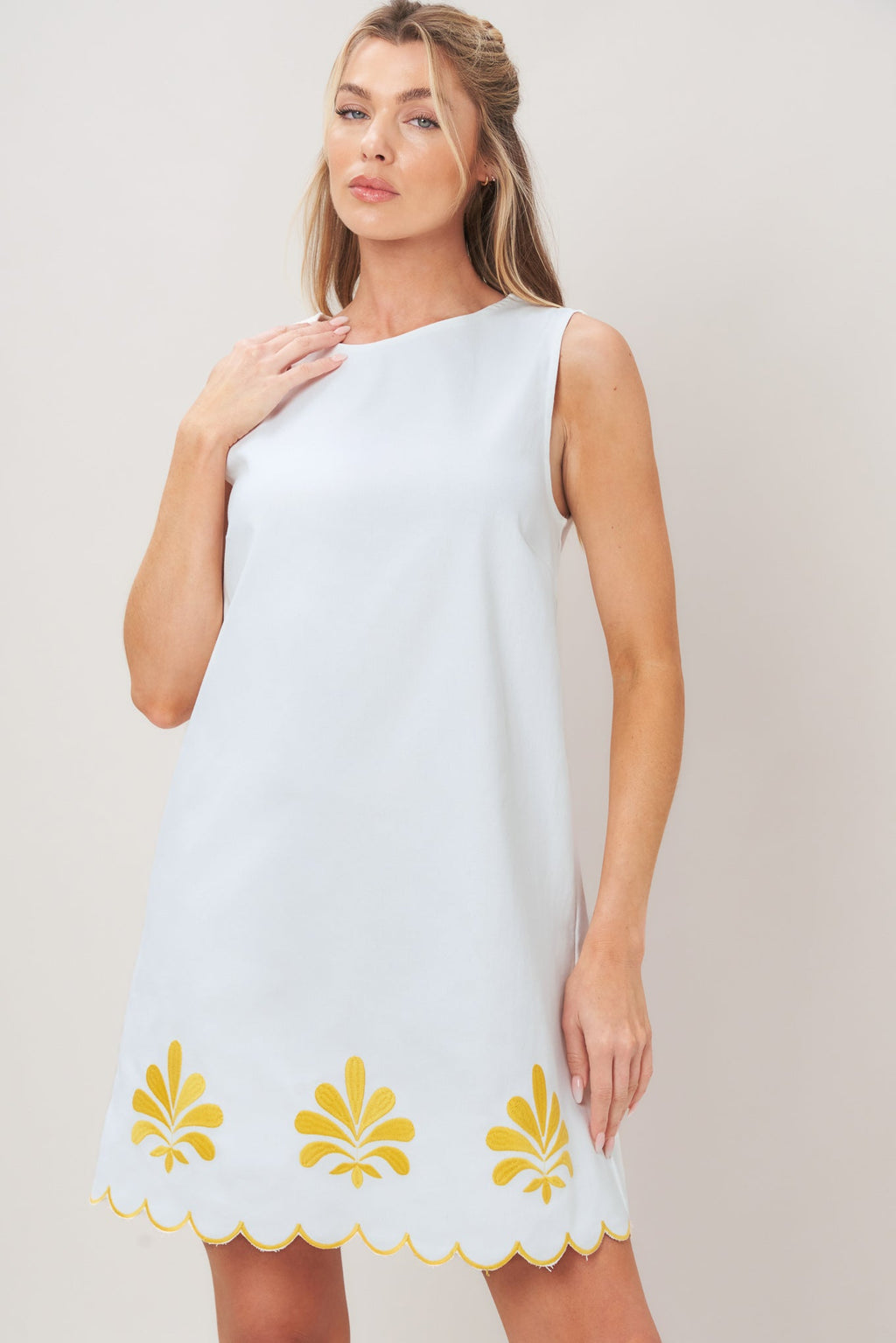 SWEET AS SUNSHINE WOVEN MINI DRESS