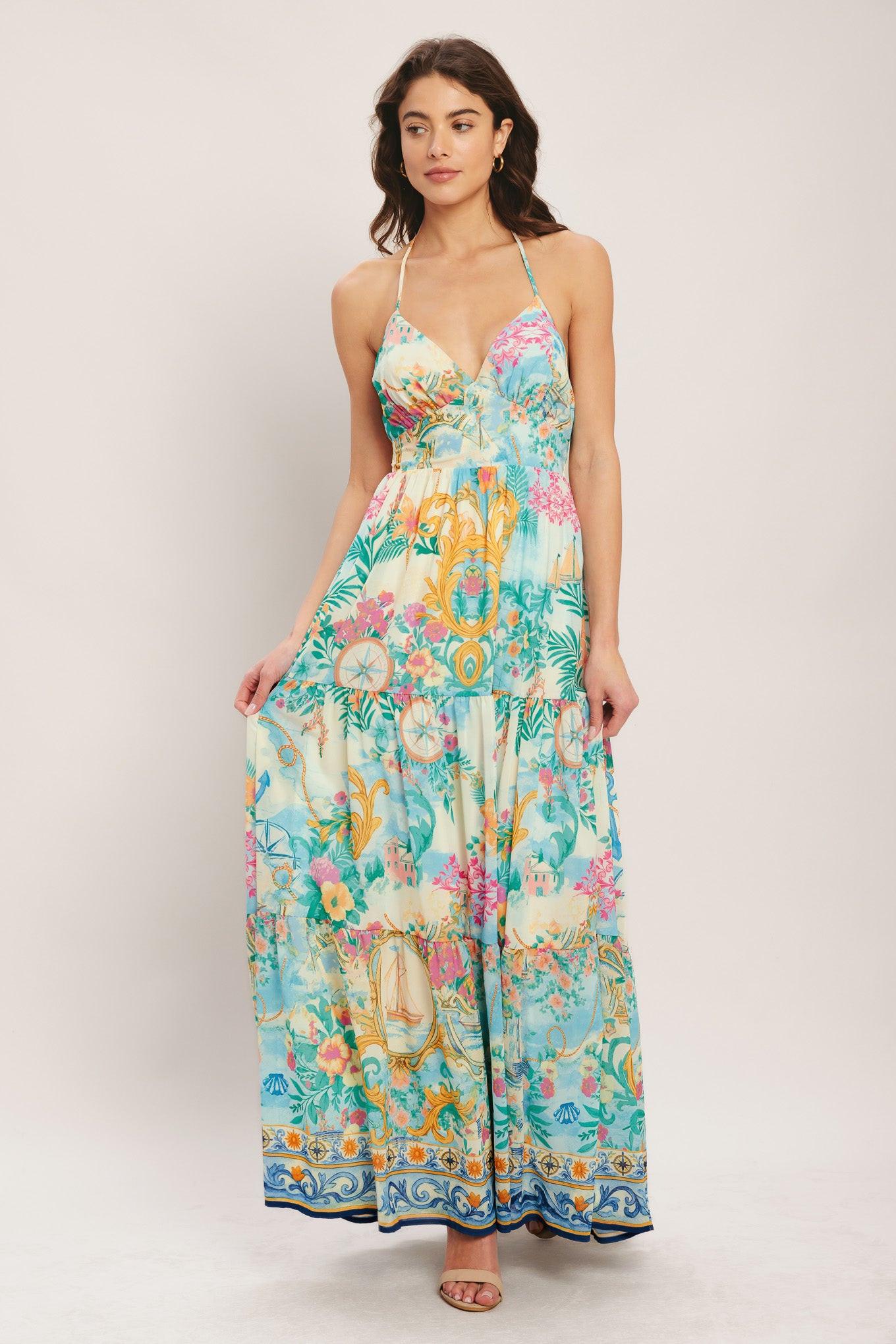 CAPRI SAIL AWAY WOVEN MAXI DRESS