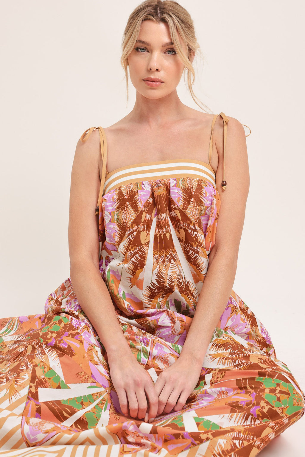 PALM OASIS WOVEN MAXI DRESS