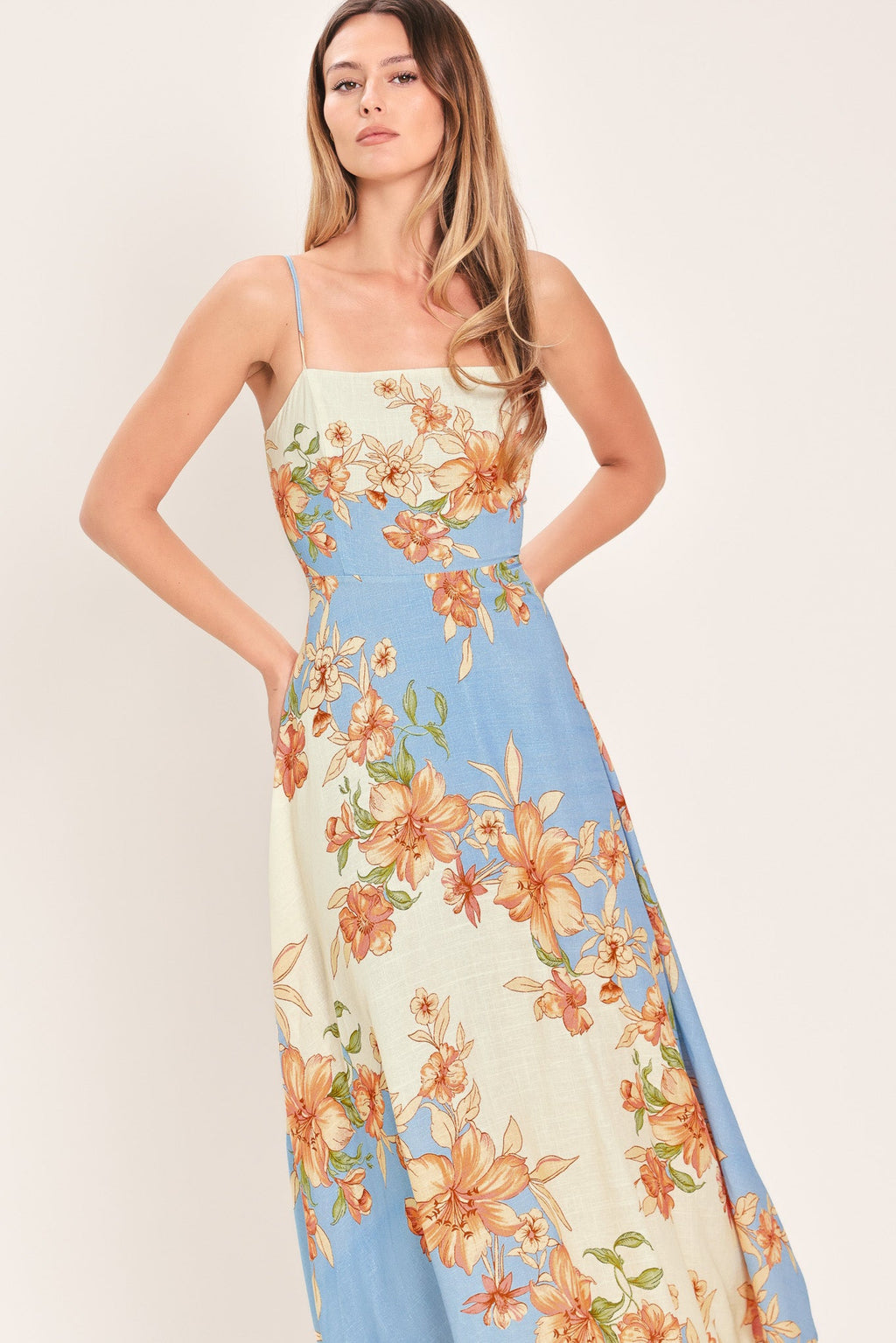 SUMMER SERENADE WOVEN MIDI DRESS