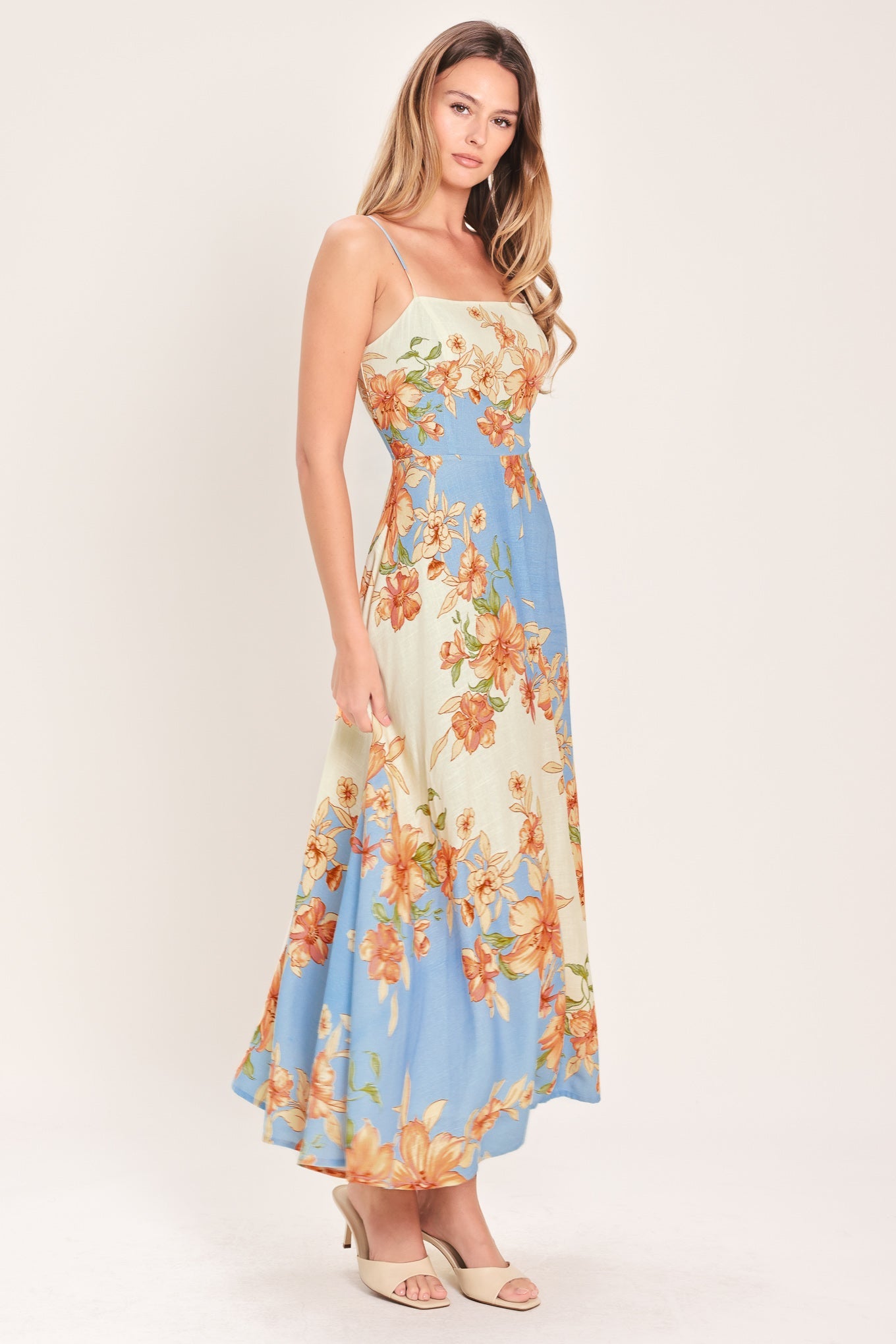 SUMMER SERENADE WOVEN MIDI DRESS