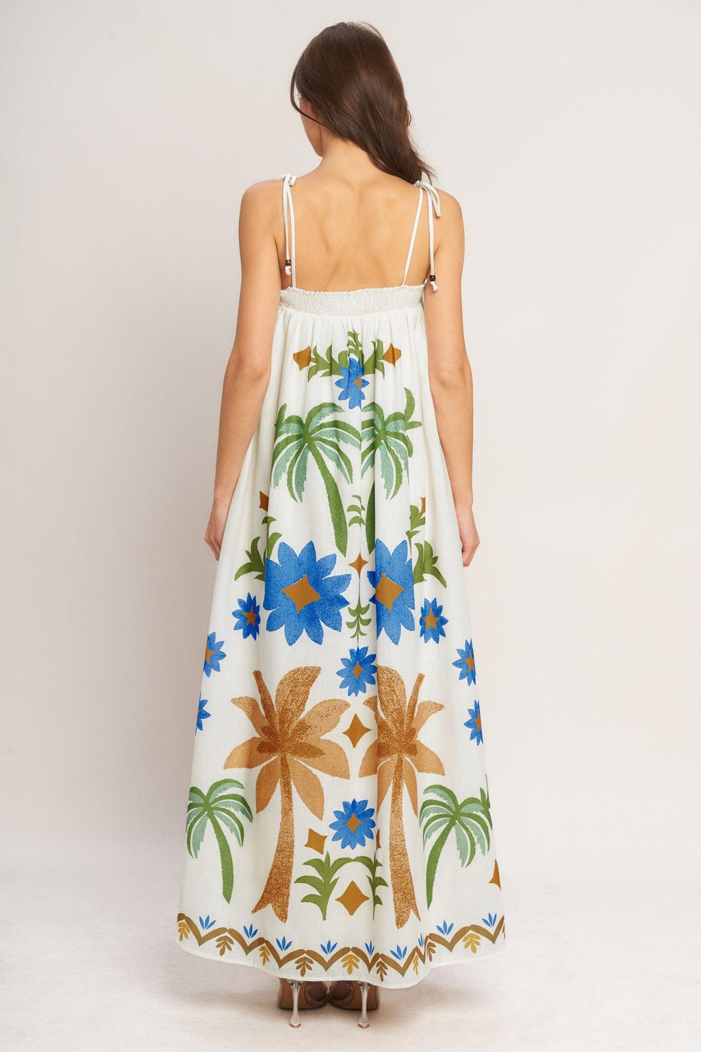 TROPIC ARTE FLOW WOVEN MAXI DRESS