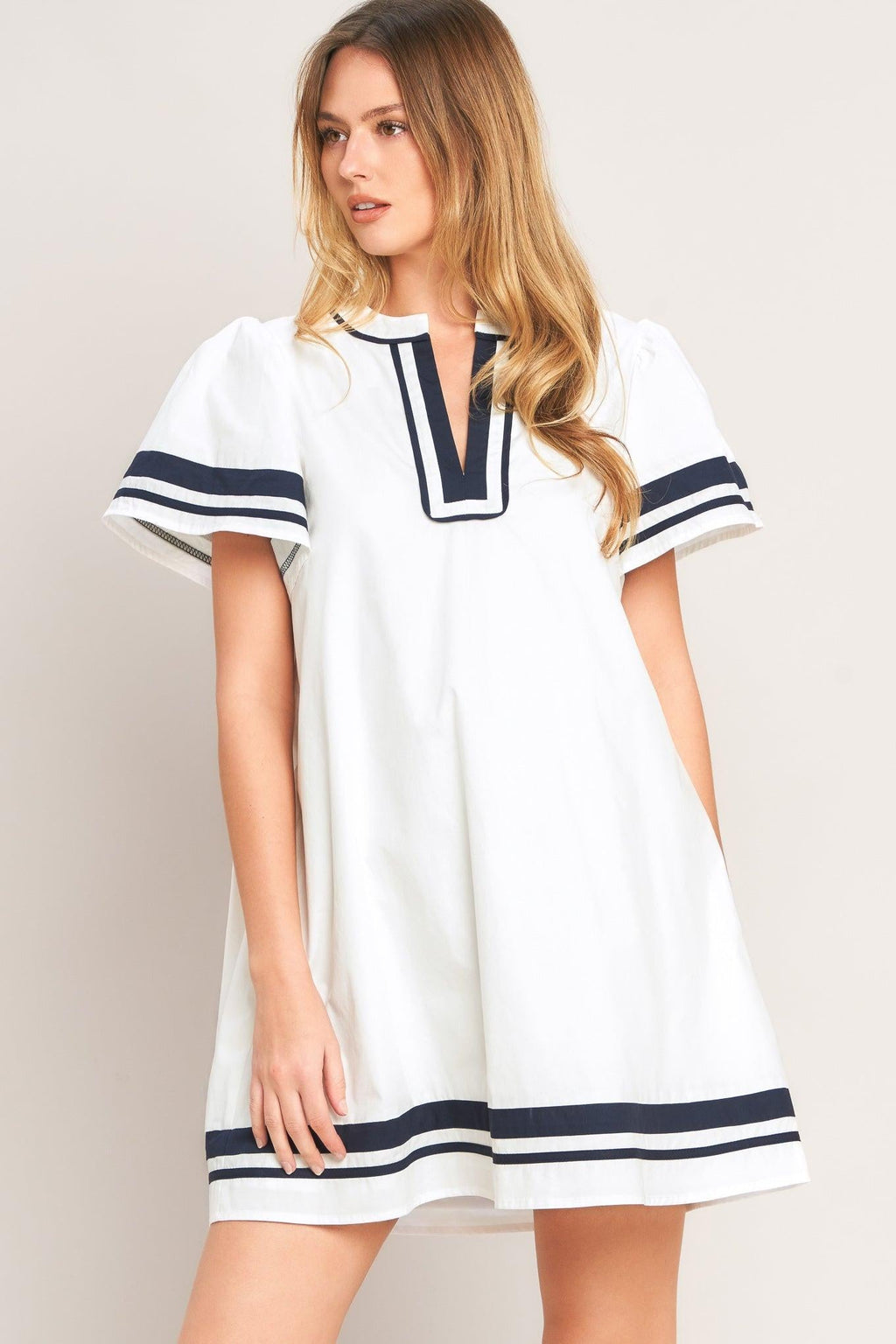 WEEKEND IN THE HAMPTONS WOVEN MINI DRESS
