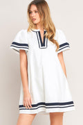 WEEKEND IN THE HAMPTONS WOVEN MINI DRESS