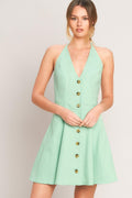 LOVELY CHARM MINT WOVEN MINI DRESS