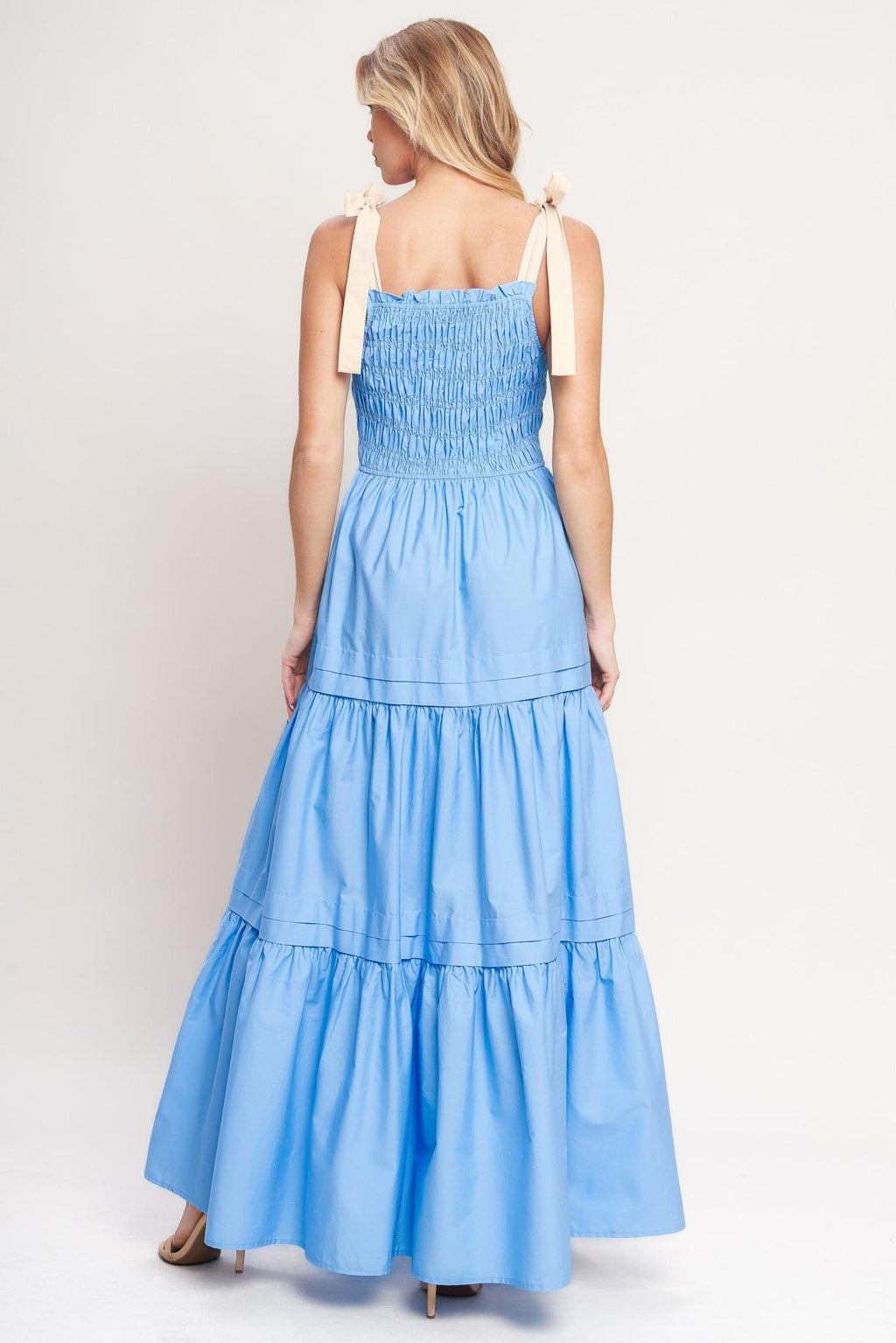 SWEET SERENITY TIERED WOVEN MAXI DRESS