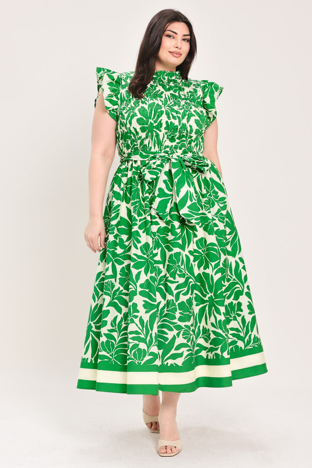BLOOM ENERGY WOVEN MIDI DRESS