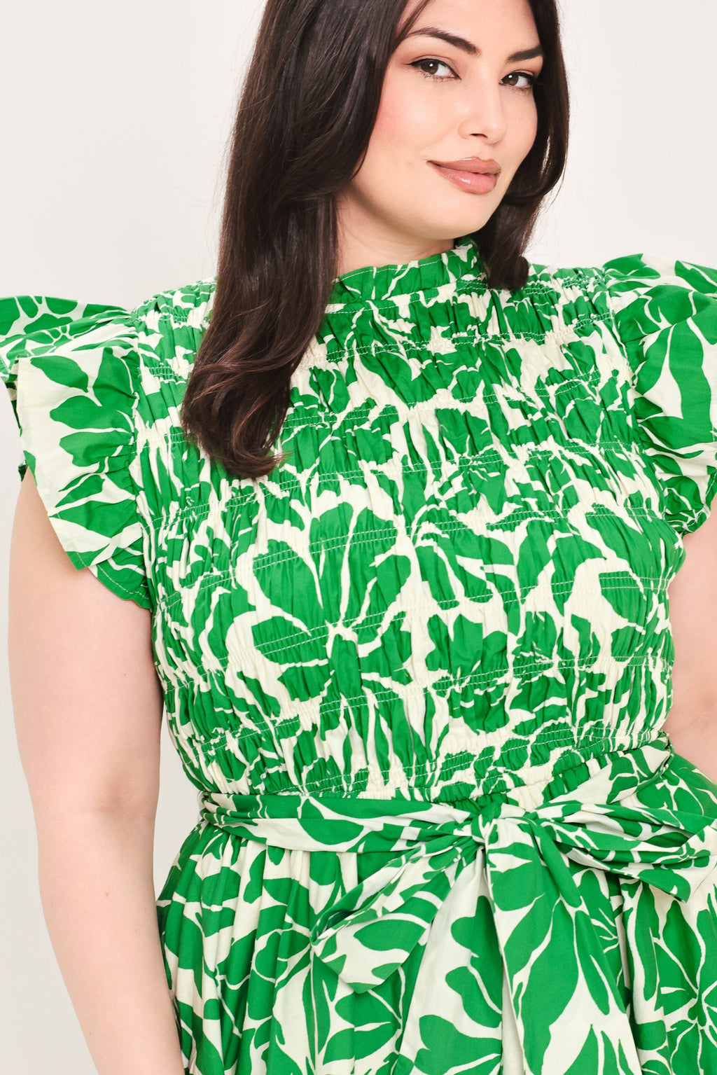 BLOOM ENERGY WOVEN MIDI DRESS