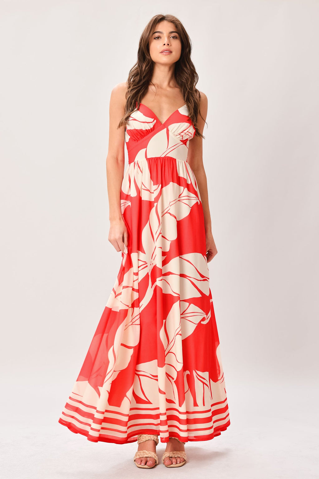 HEAT BLOOM WOVEN MAXI DRESS