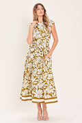 MARIGOLD HAVEN WOVEN MIDI DRESS