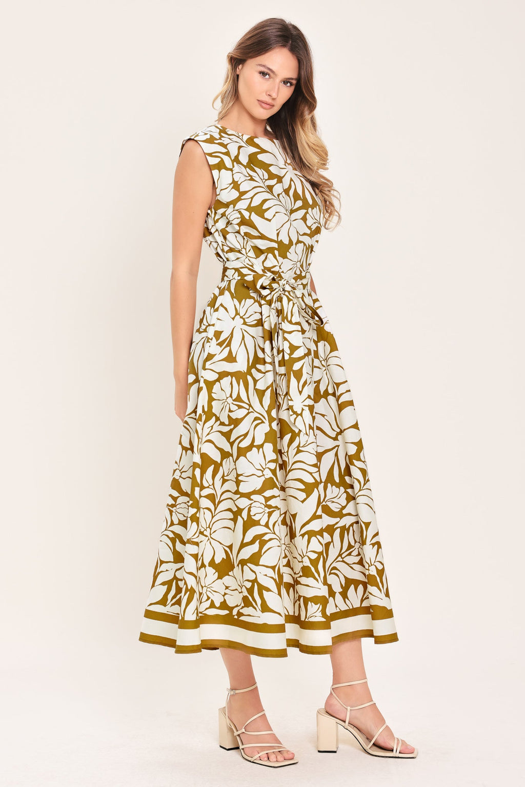MARIGOLD HAVEN WOVEN MIDI DRESS