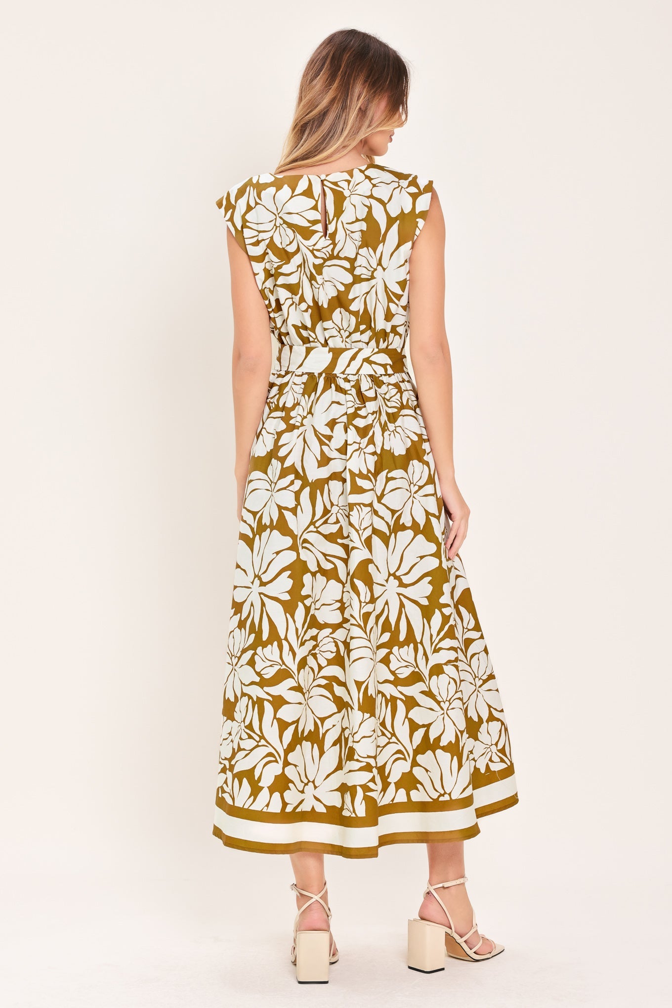 MARIGOLD HAVEN WOVEN MIDI DRESS