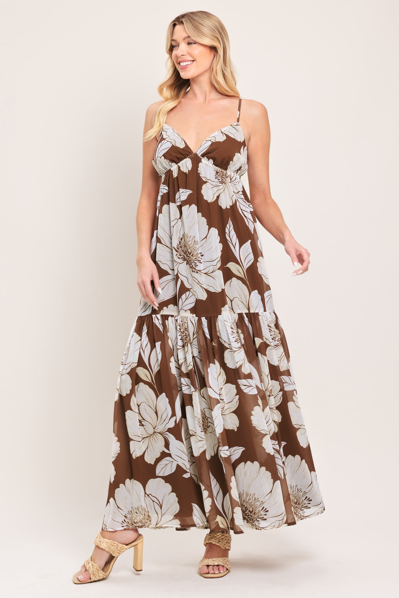 DESERT BLOOM WOVEN MAXI DRESS