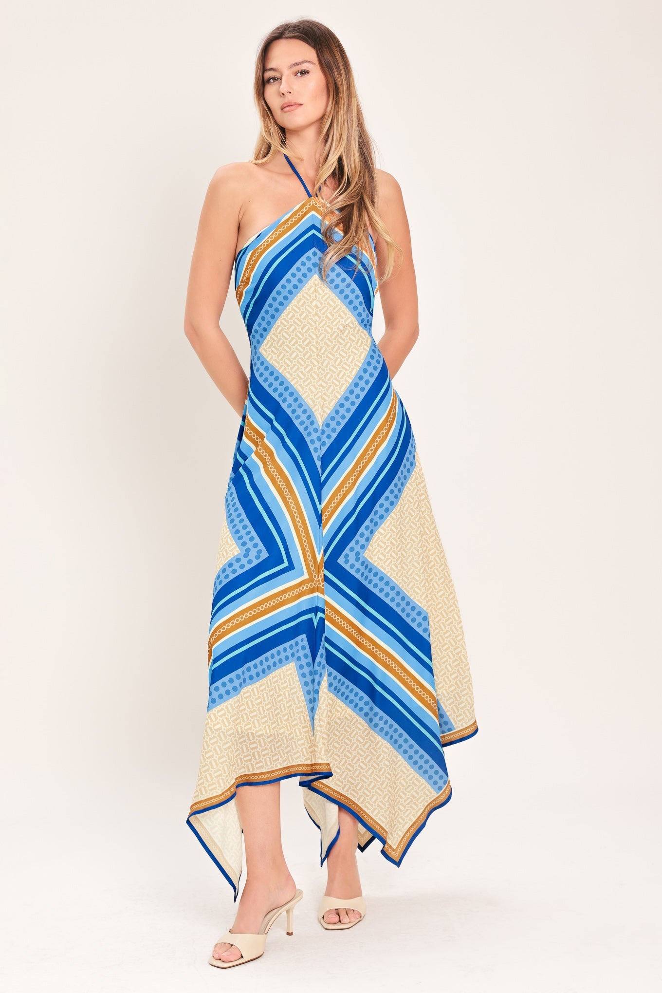 PARADISE CODE WOVEN MIDI DRESS