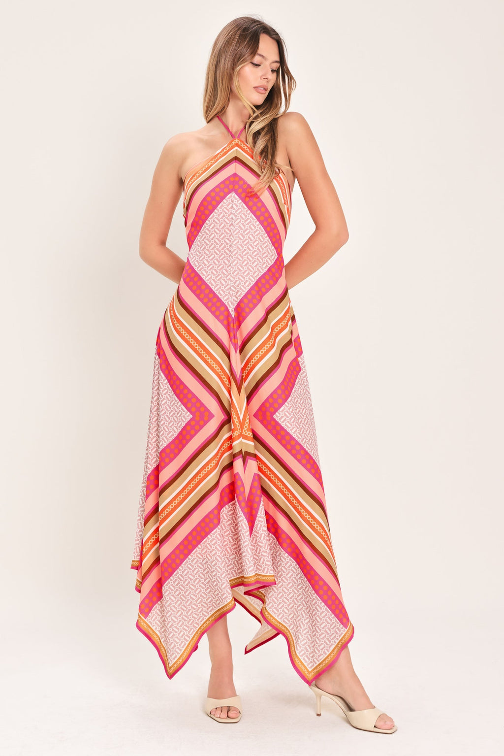 PARADISE CODE WOVEN MIDI DRESS