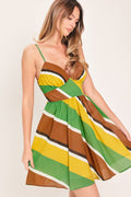 SUMMER NIGHTS WOVEN MINI DRESS