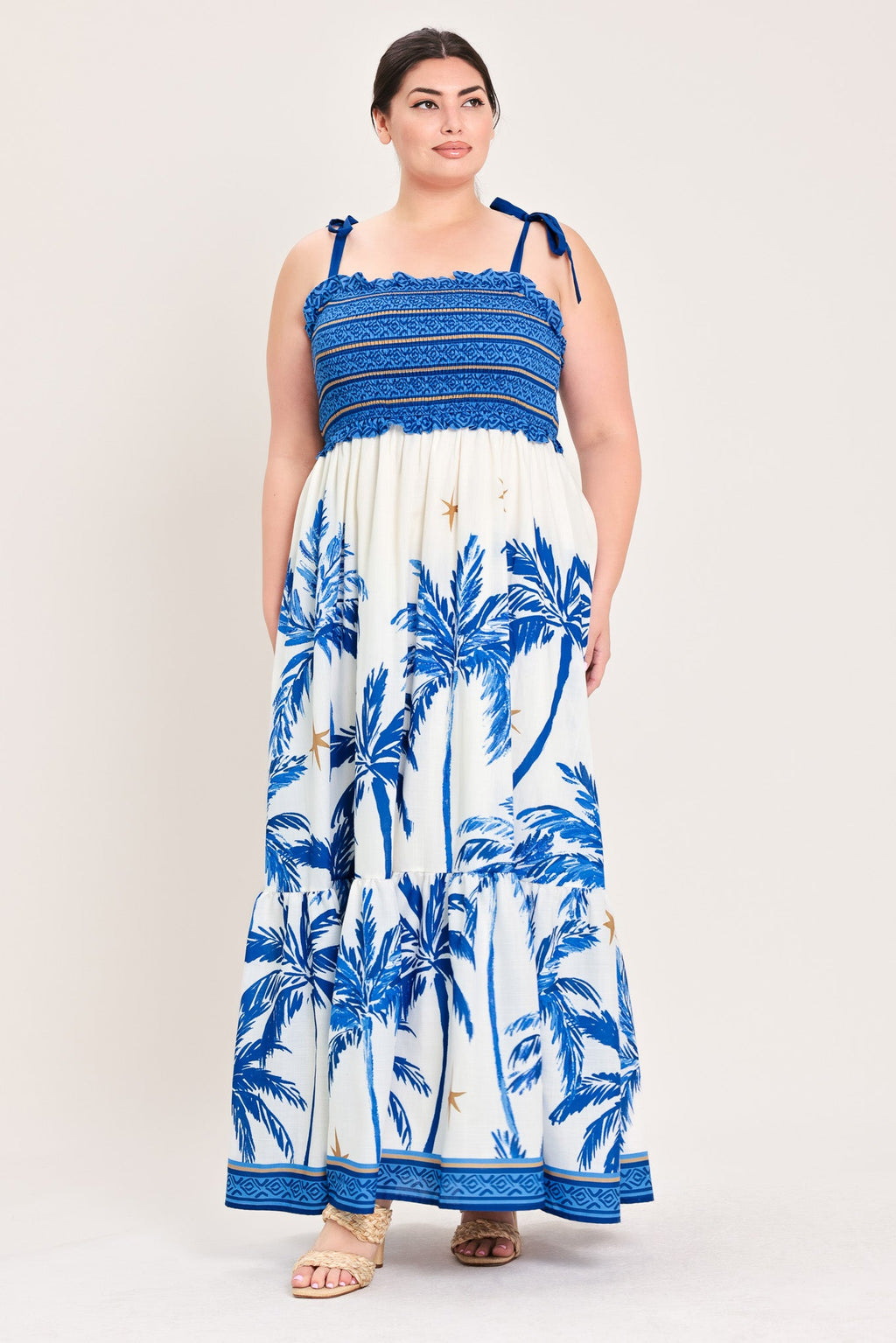 PALM ESCAPE WOVEN MAXI DRESS