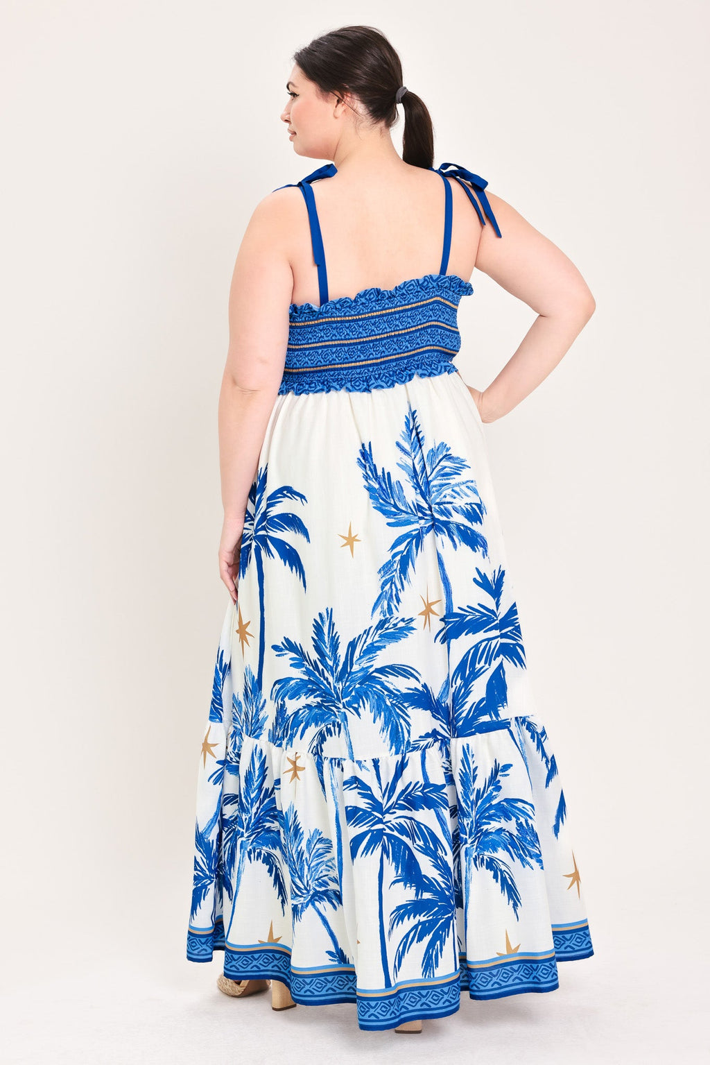 PALM ESCAPE WOVEN MAXI DRESS