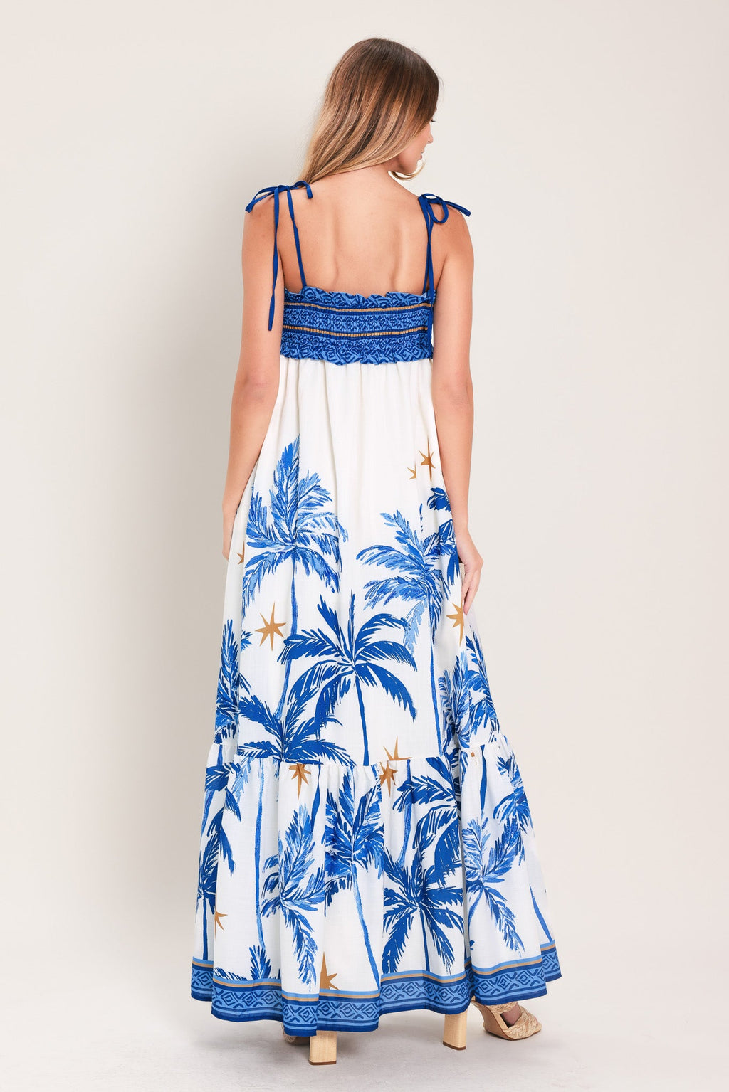 PALM ESCAPE WOVEN MAXI DRESS