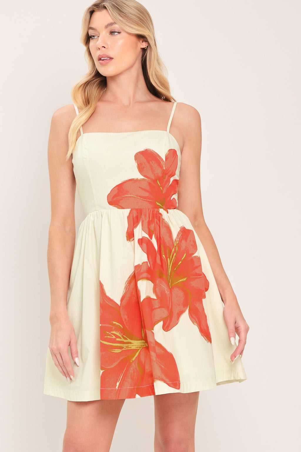SUNKISSED FLORA WOVEN MINI DRESS
