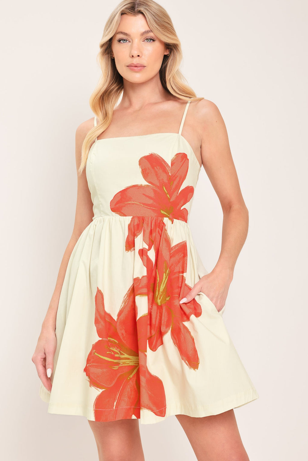 SUNKISSED FLORA WOVEN MINI DRESS